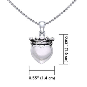 Traditional Irish Claddagh necklace symbolizing love, loyalty and friendship. Sterling silver Irish jewelry Celtic Crystal Designs