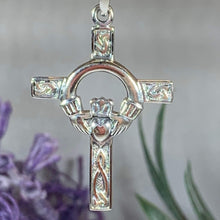 Load image into Gallery viewer, Fineen Claddagh Cross Necklace
