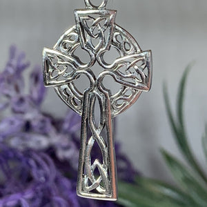 Open Weave Celtic Cross Necklace