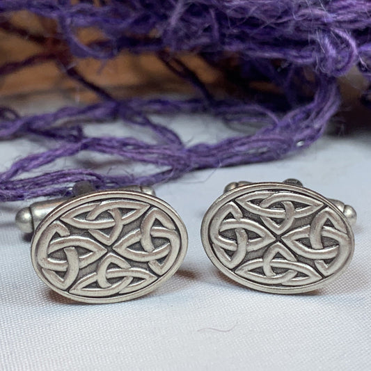 Celtic Trinity Knot Cufflinks for Men
