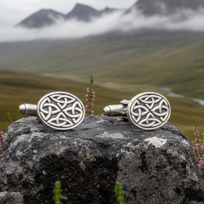 Celtic Trinity Knot Cufflinks for Men