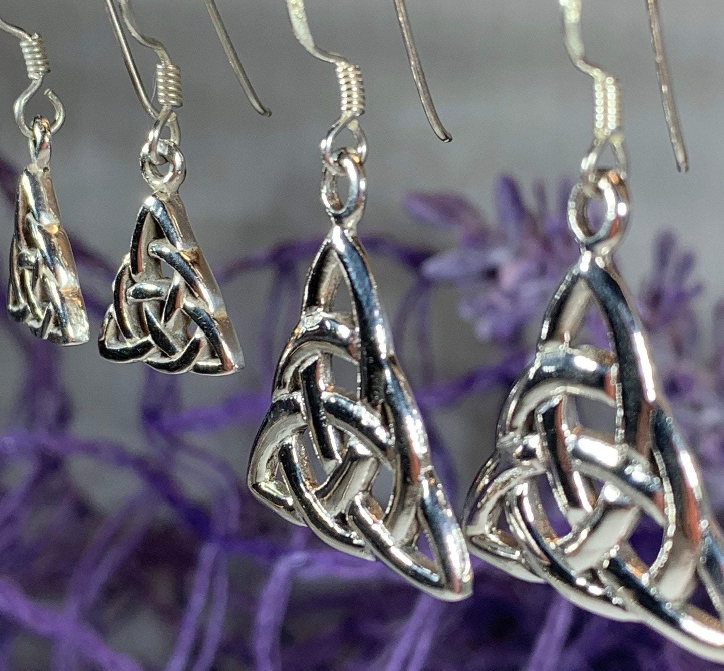 Rhoswen Trinity Knot Earrings — view 4