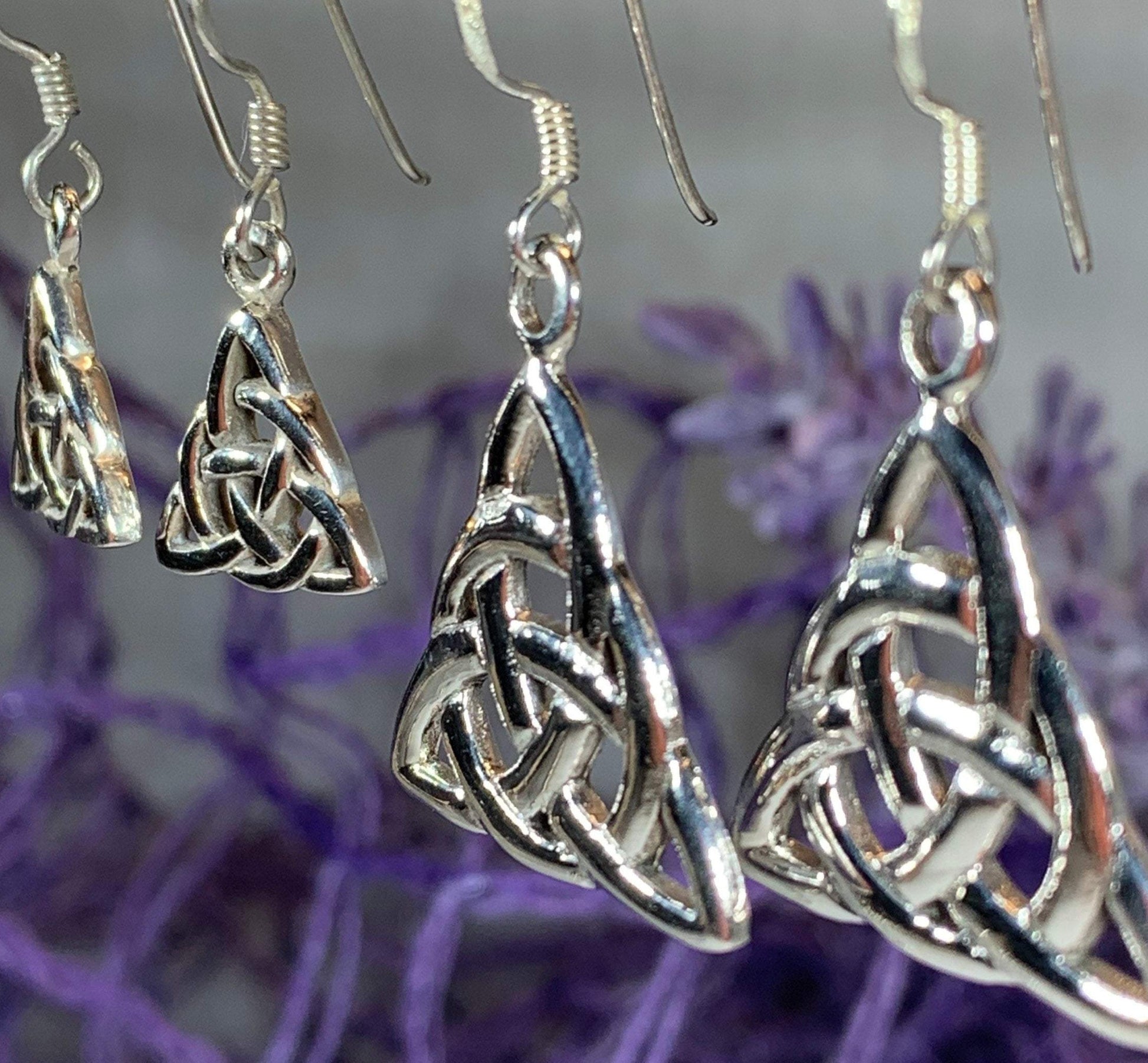 Rhoswen Trinity Knot Earrings — view 4