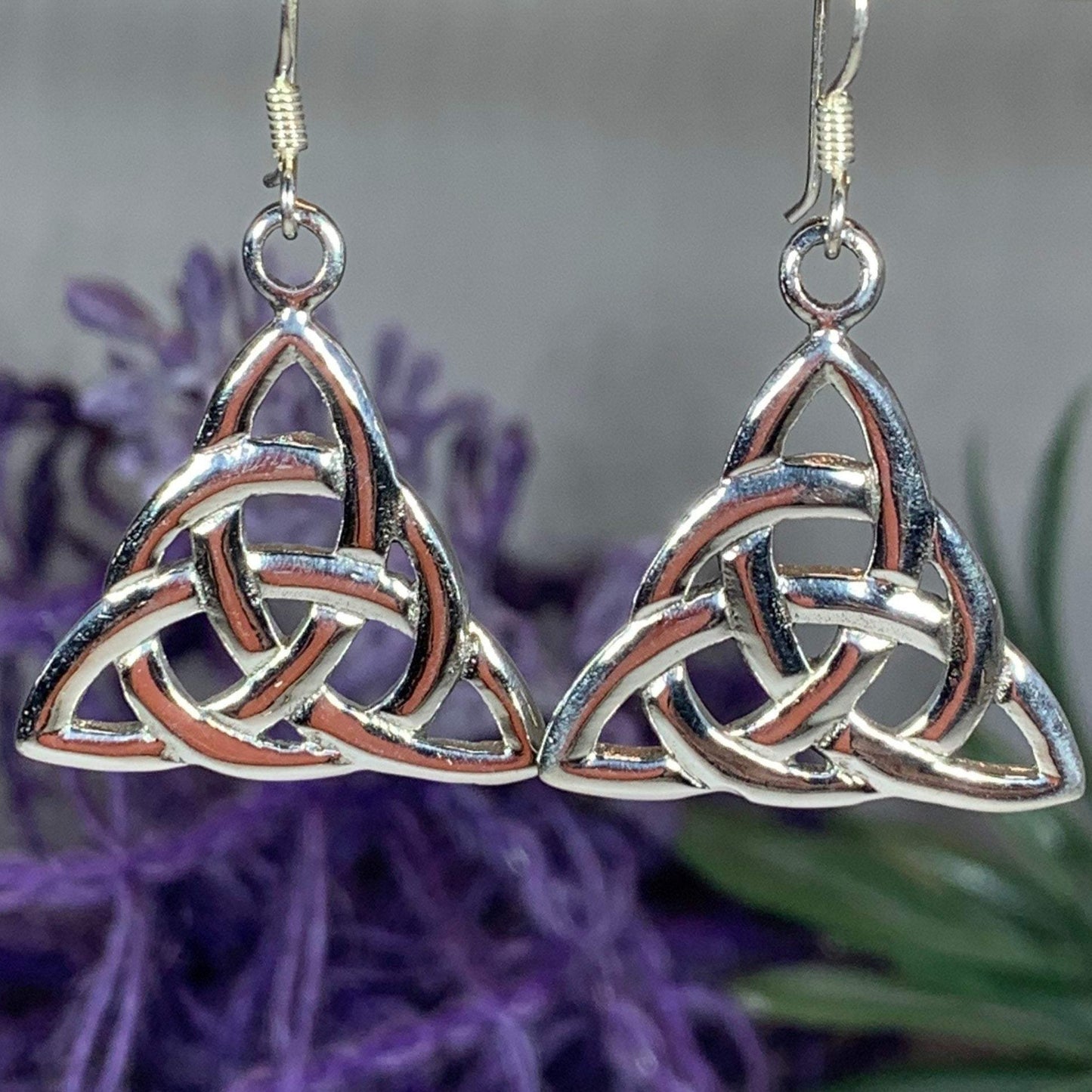 Rhoswen Trinity Knot Earrings — view 2