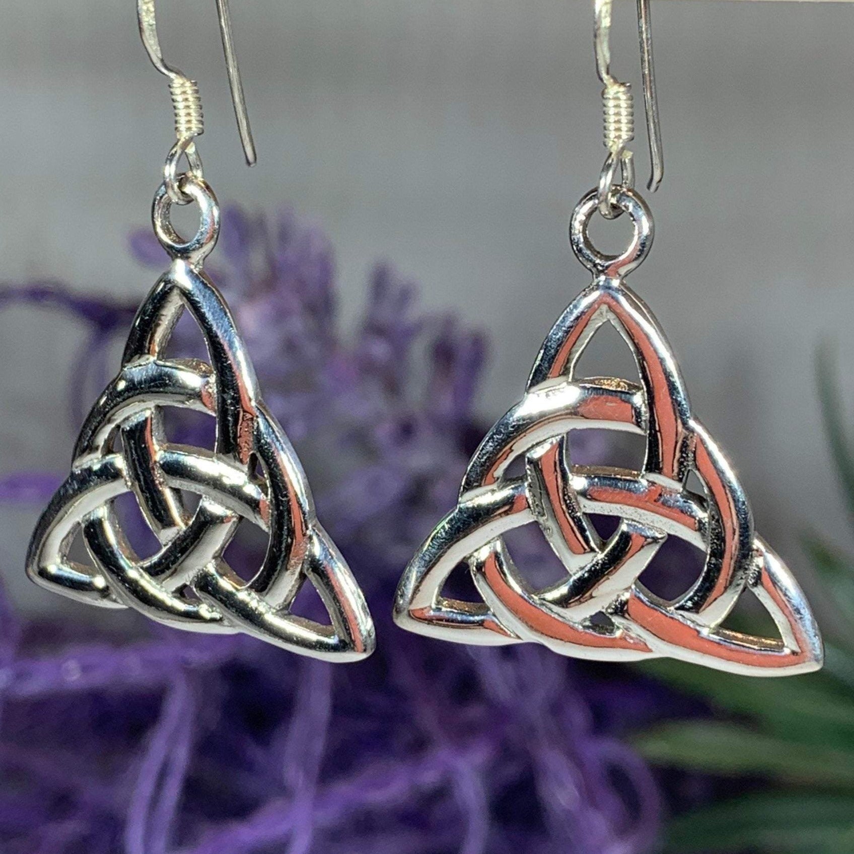 Rhoswen Trinity Knot Earrings — view 3