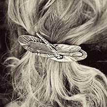 Load image into Gallery viewer, Dragonfly Hair Clip, Celtic Barrette, Hair Jewelry, Wiccan Jewelry, Celtic Jewelry, Art Deco Jewelry, Bun Holder, Mom Gift, Sister Gift
