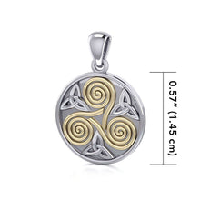 Load image into Gallery viewer, Spiral Necklace, Celtic Jewelry, Irish Jewelry, Triskele Jewelry, Wiccan Jewelry, Anniversary Gift, Pagan Jewelry, Girlfriend Gift, Mom Gift

