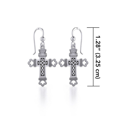 Load image into Gallery viewer, Celtic Cross Earrings in Sterling Silver
