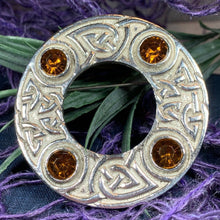 Load image into Gallery viewer, Crystal Celtic Knot Brooch
