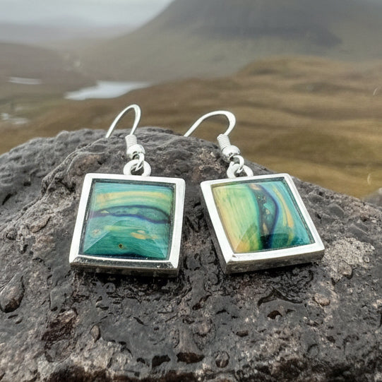 Heathergems Square Earrings - Handmade in Scotland — view 8