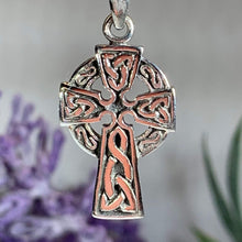 Load image into Gallery viewer, Celtic Sterling Silver Cross Necklace
