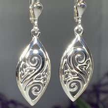 Load image into Gallery viewer, Marquise Trinity Knot Earrings
