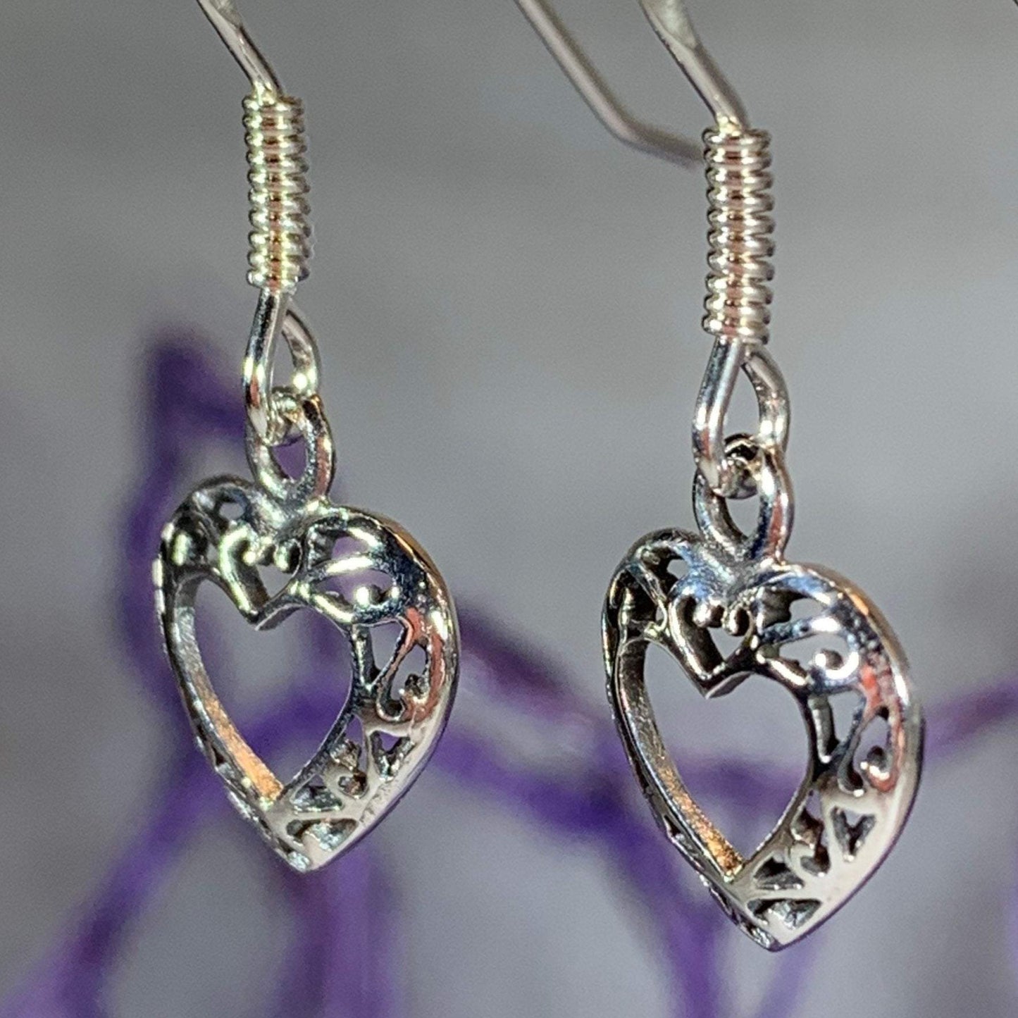 Petite Heart Earrings — view 2