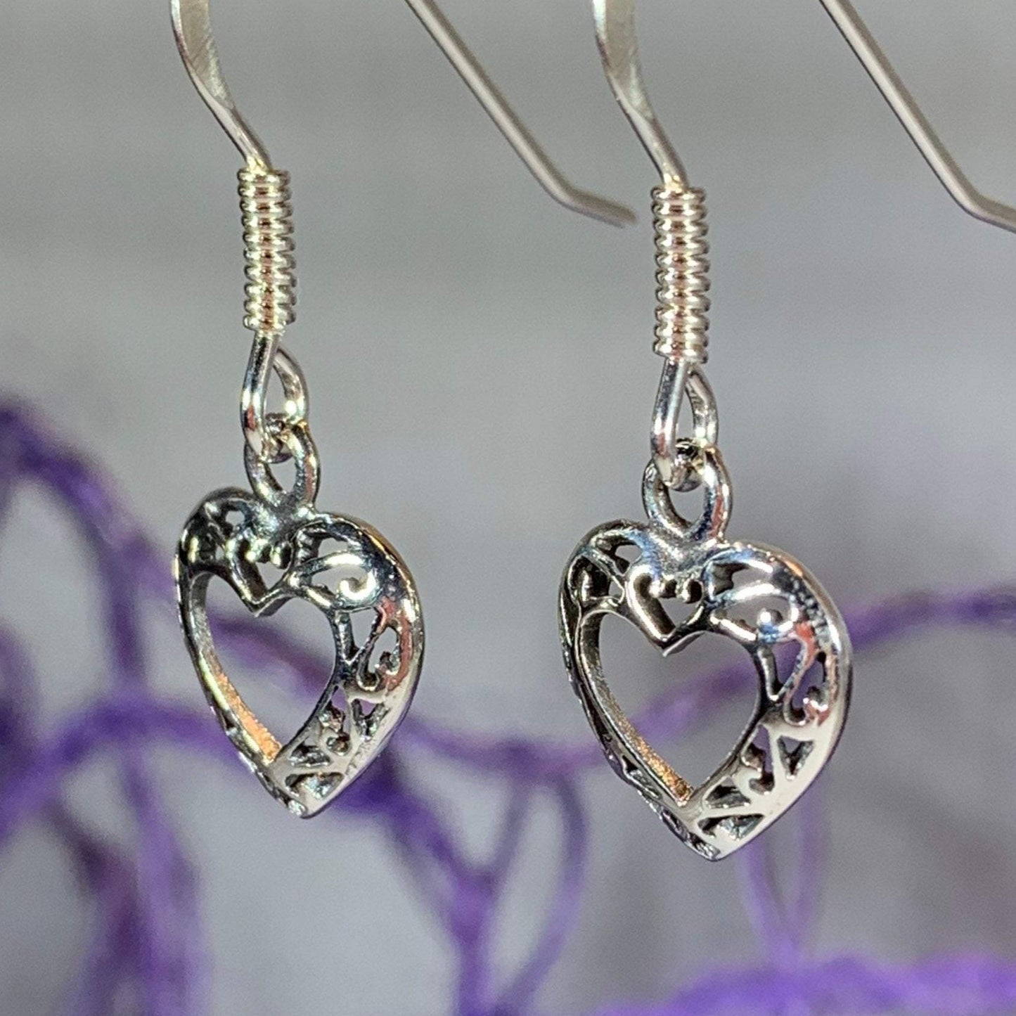 Petite Heart Earrings — view 3