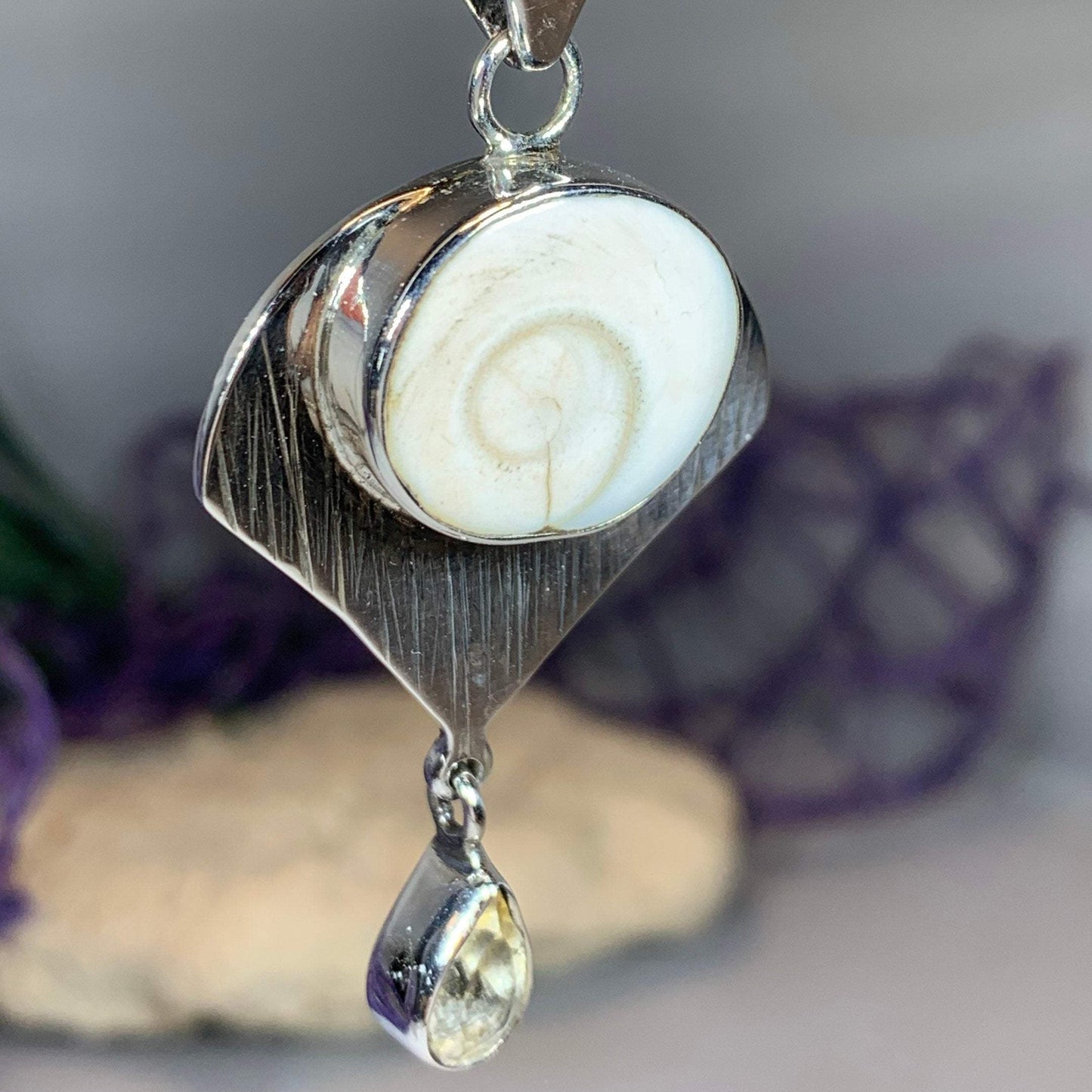 Shiva Shell Citrine Necklace — view 3