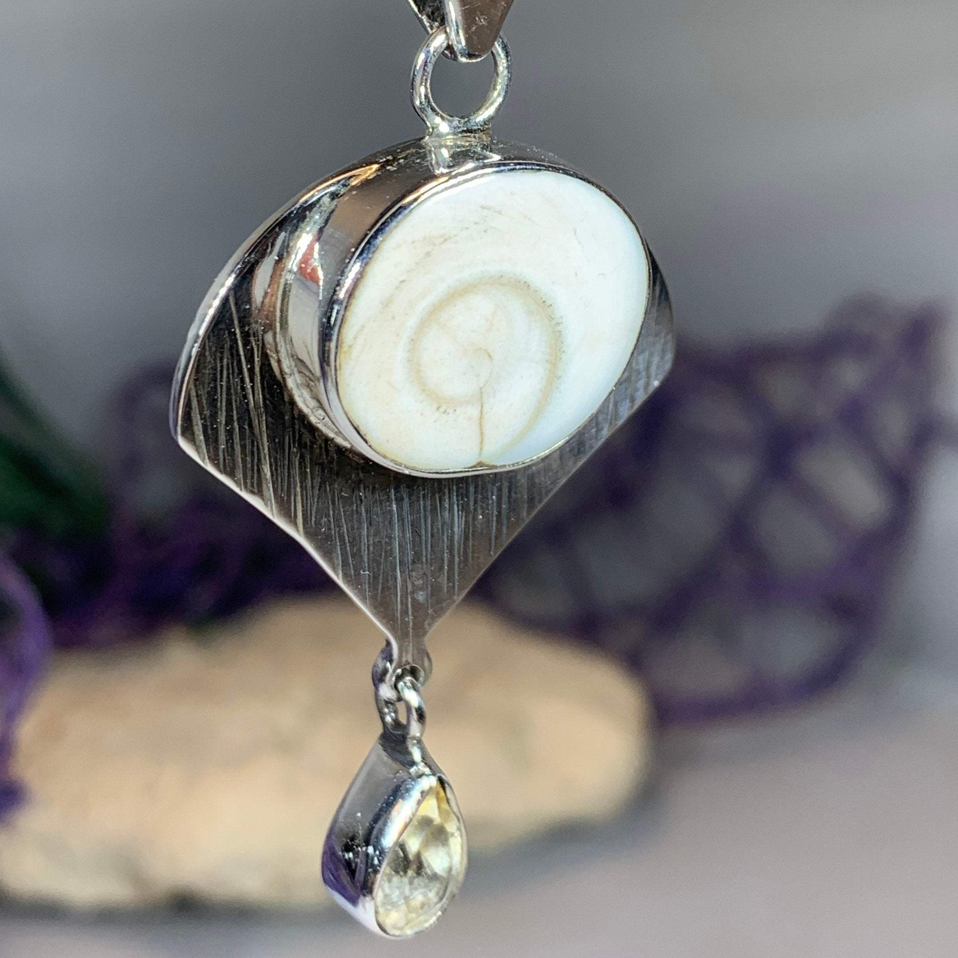 Shiva Shell Citrine Necklace — view 3