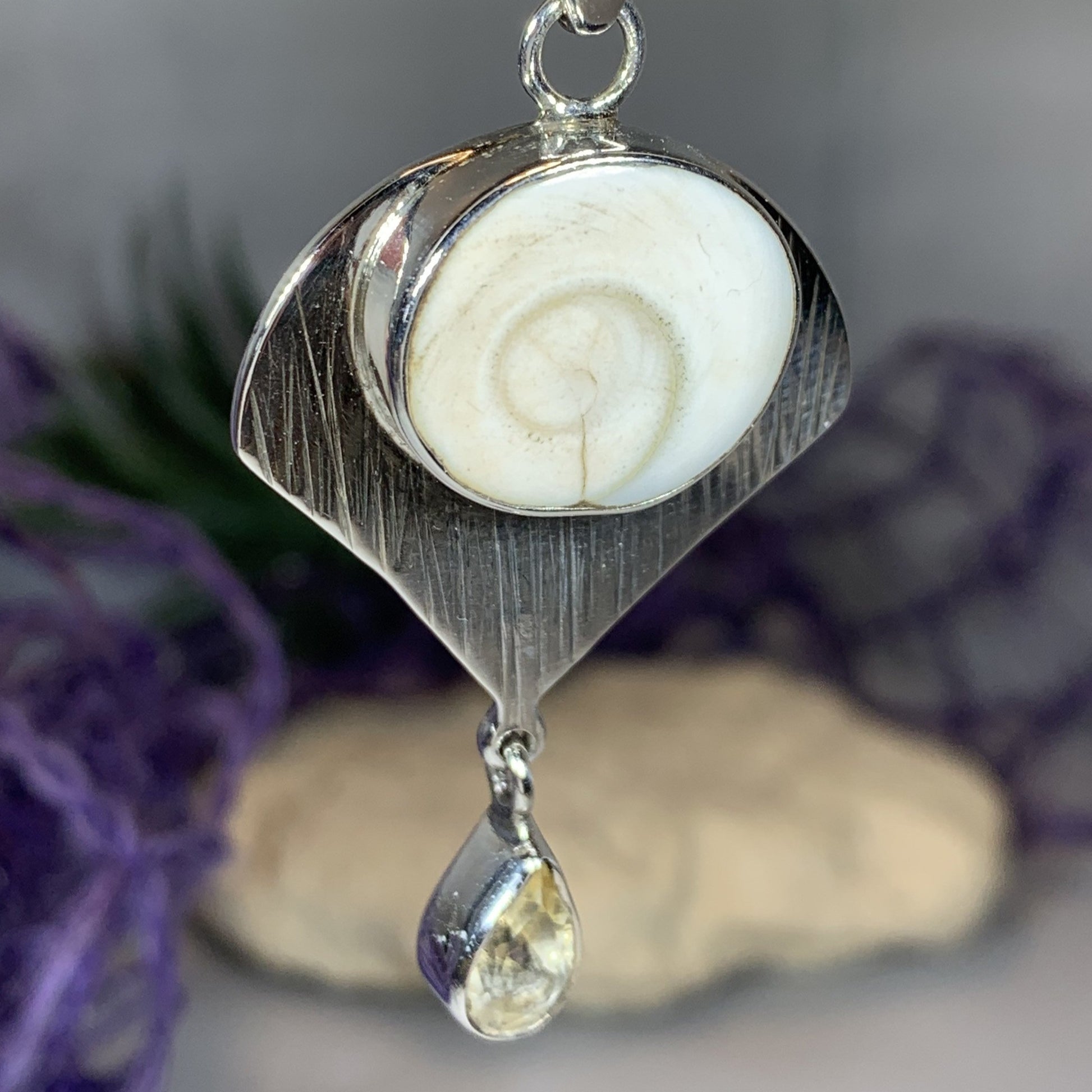Shiva Shell Citrine Necklace — view 2