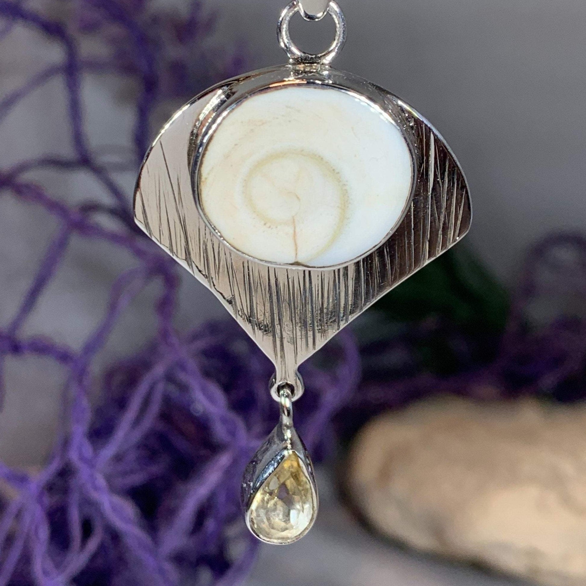 Shiva Shell Citrine Necklace — view 4
