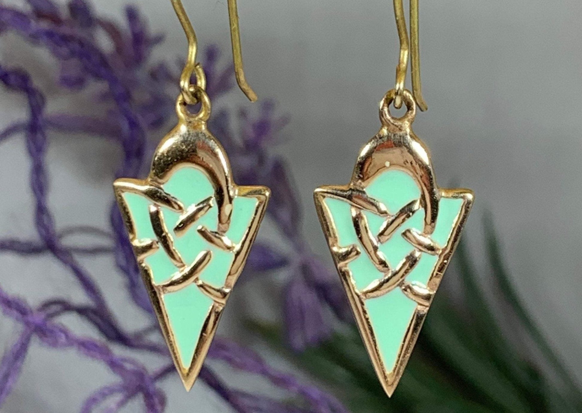 Pastel Celtic Earrings — view 2