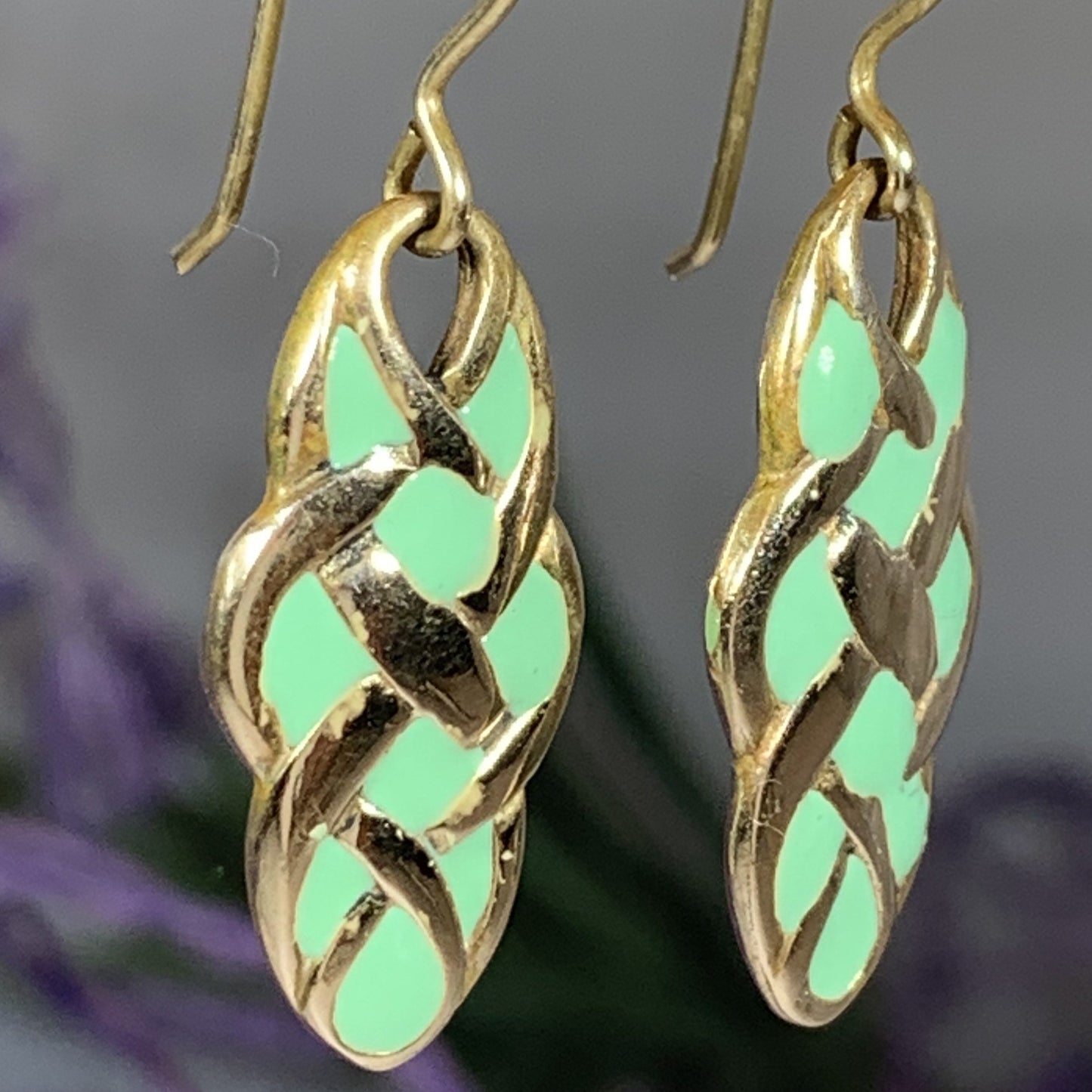 Pastel Celtic Knot Earrings — view 2