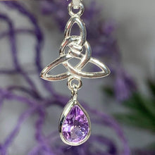 Load image into Gallery viewer, Amethyst Celtic Knot Necklace
