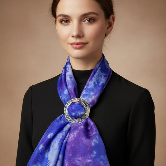 Large Celtic Knot Scarf Ring - Handmade in Scotland