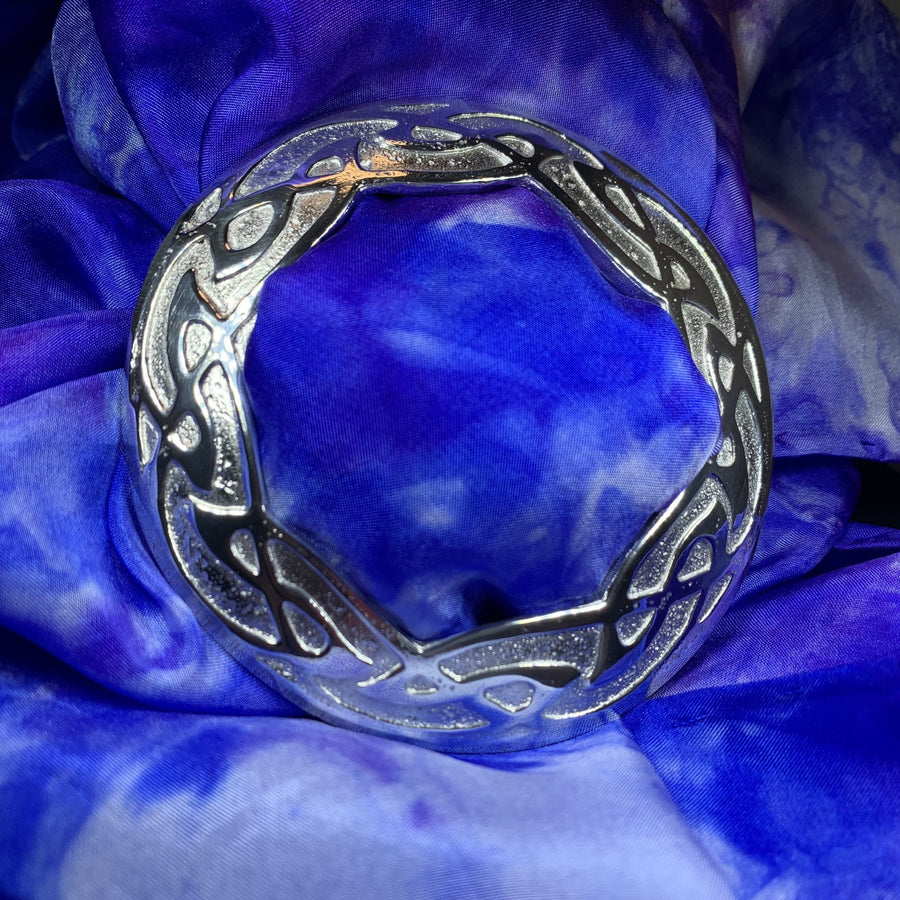 Large Celtic Knot Scarf Ring - Handmade in Scotland