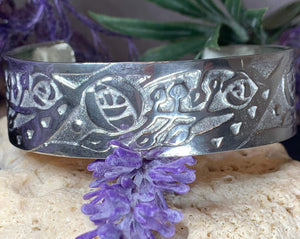 Celtic Mackintosh Flower Cuff Bracelet