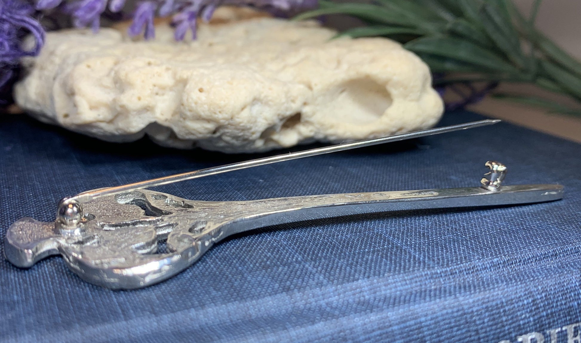 Euan Thistle Sprig Kilt Pin - Handmade in Scotland — view 8