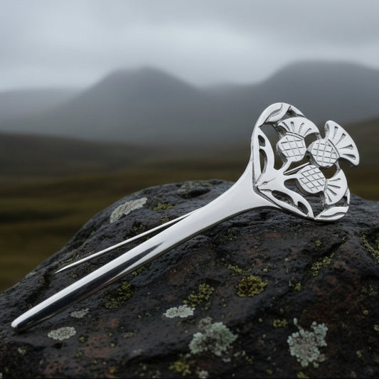Thistle Kilt Pin, Celtic Jewelry, Scottish Pin, Groom Gift, Best Man Gift, Bagpiper Gift, Highland Dance, Dad Gift, Anniversary, Tartan Pin