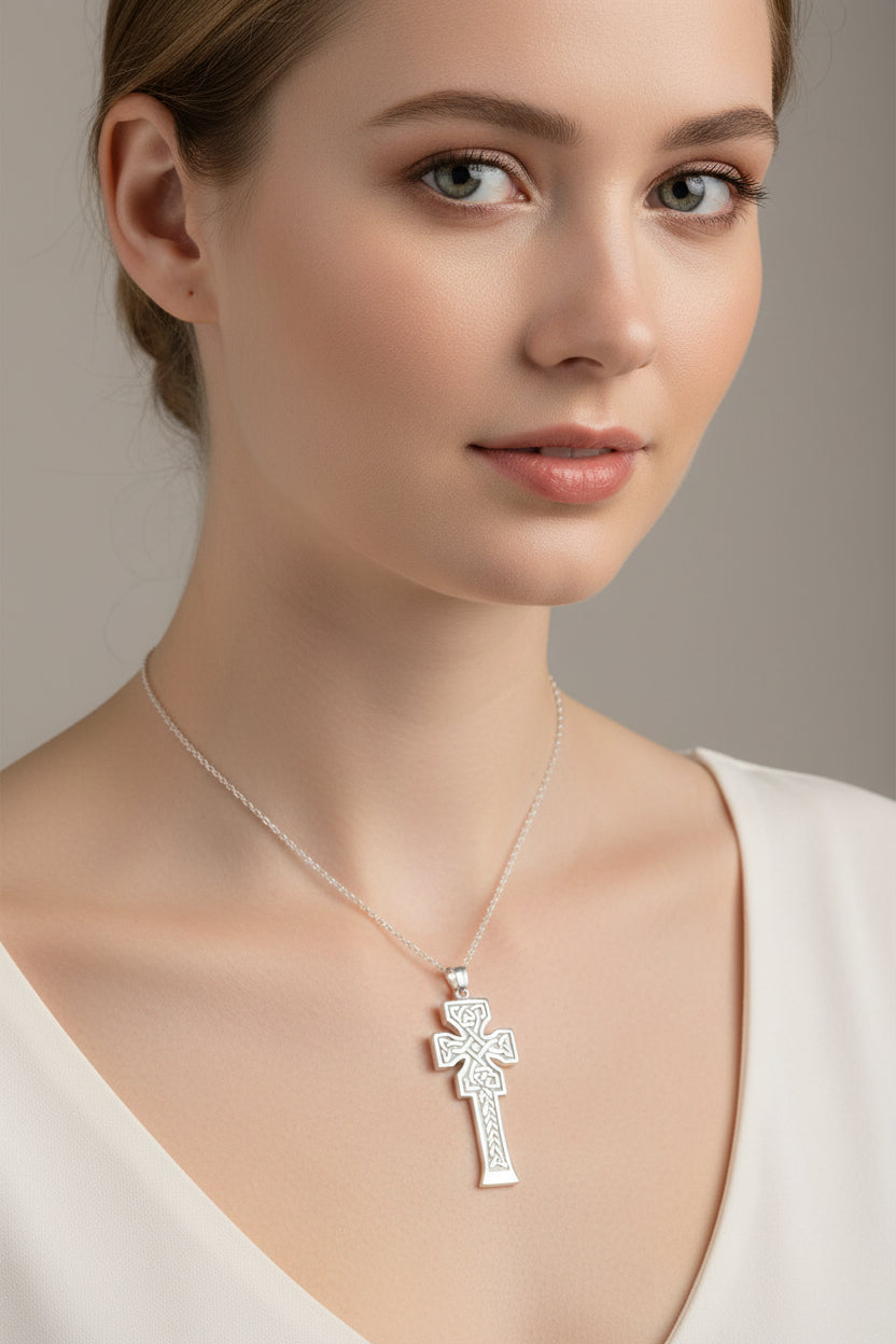 Mura Scottish Celtic Cross Necklace - Handmade in Scotland — view 9