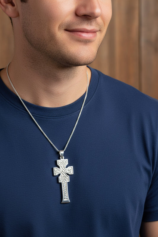 Mura Scottish Celtic Cross Necklace - Handmade in Scotland — view 3