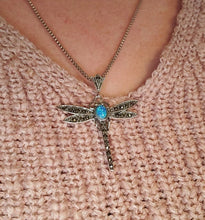 Load image into Gallery viewer, Opal Dragonfly Necklace
