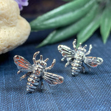 Load image into Gallery viewer, Realistic Bee Post Earrings
