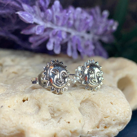 Load image into Gallery viewer, Sun Stud Earrings
