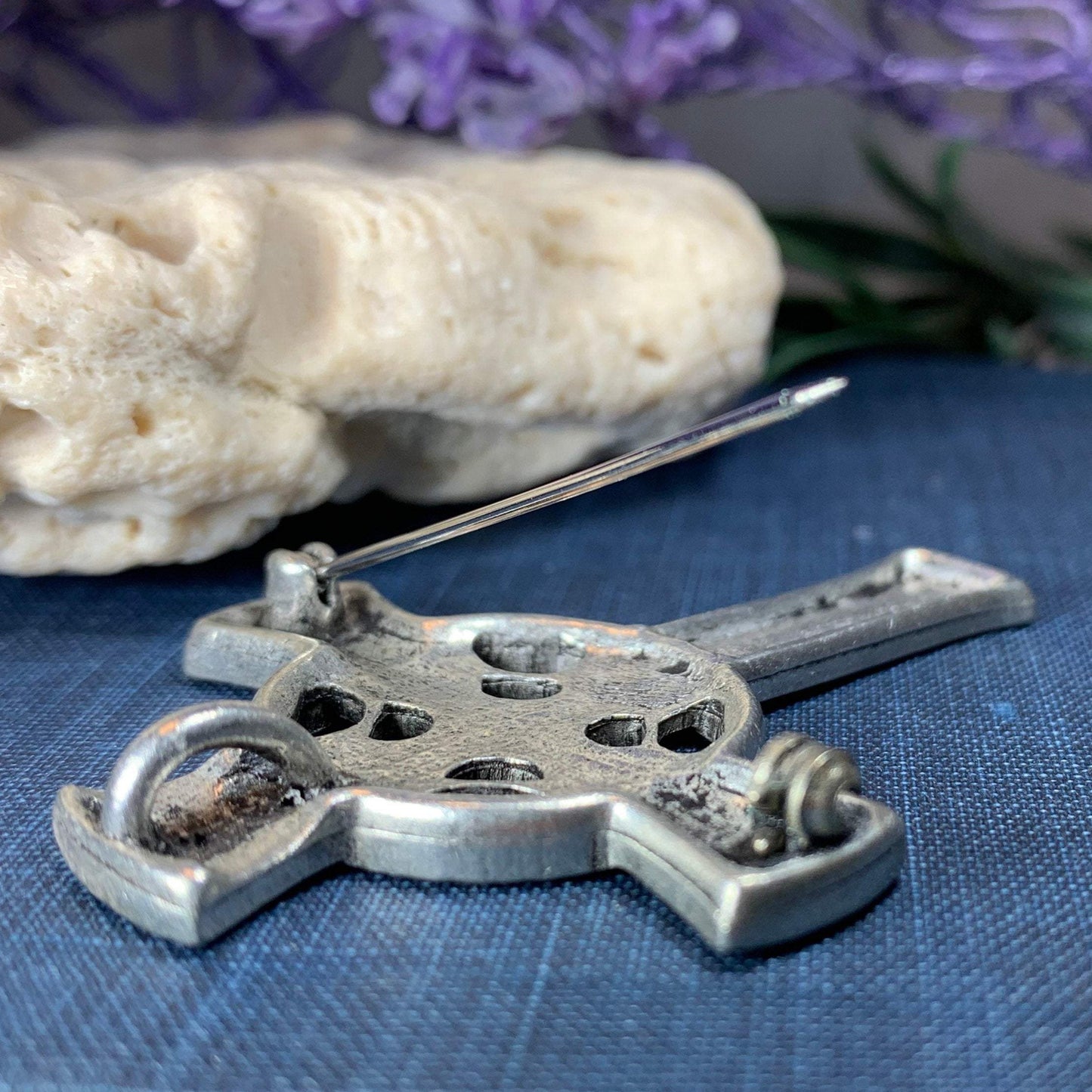 Antique Celtic Cross Brooch 02