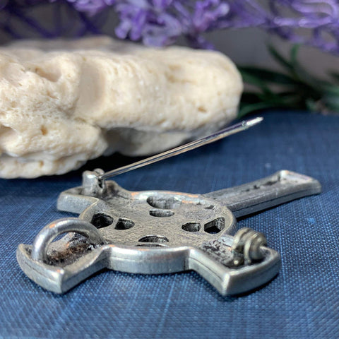 Load image into Gallery viewer, Antique Celtic Cross Brooch 02
