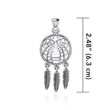 Load image into Gallery viewer, Dreamcatcher Necklace in Sterling Silver
