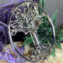 Load image into Gallery viewer, Pewter Tree of Life Brooch
