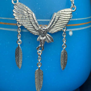 Owl & Feathers Celtic Necklace