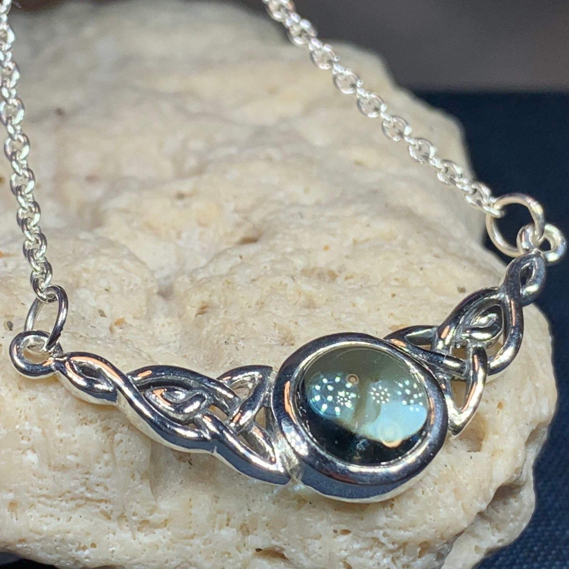 Celtic Mother's Knot Necklace in Sterling Silver — view 7