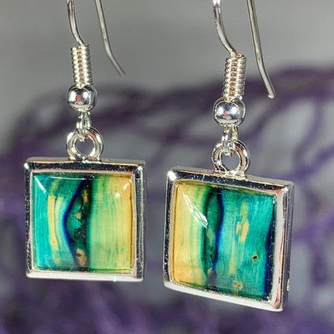 Load image into Gallery viewer, Heathergems Square Earrings - Handmade in Scotland
