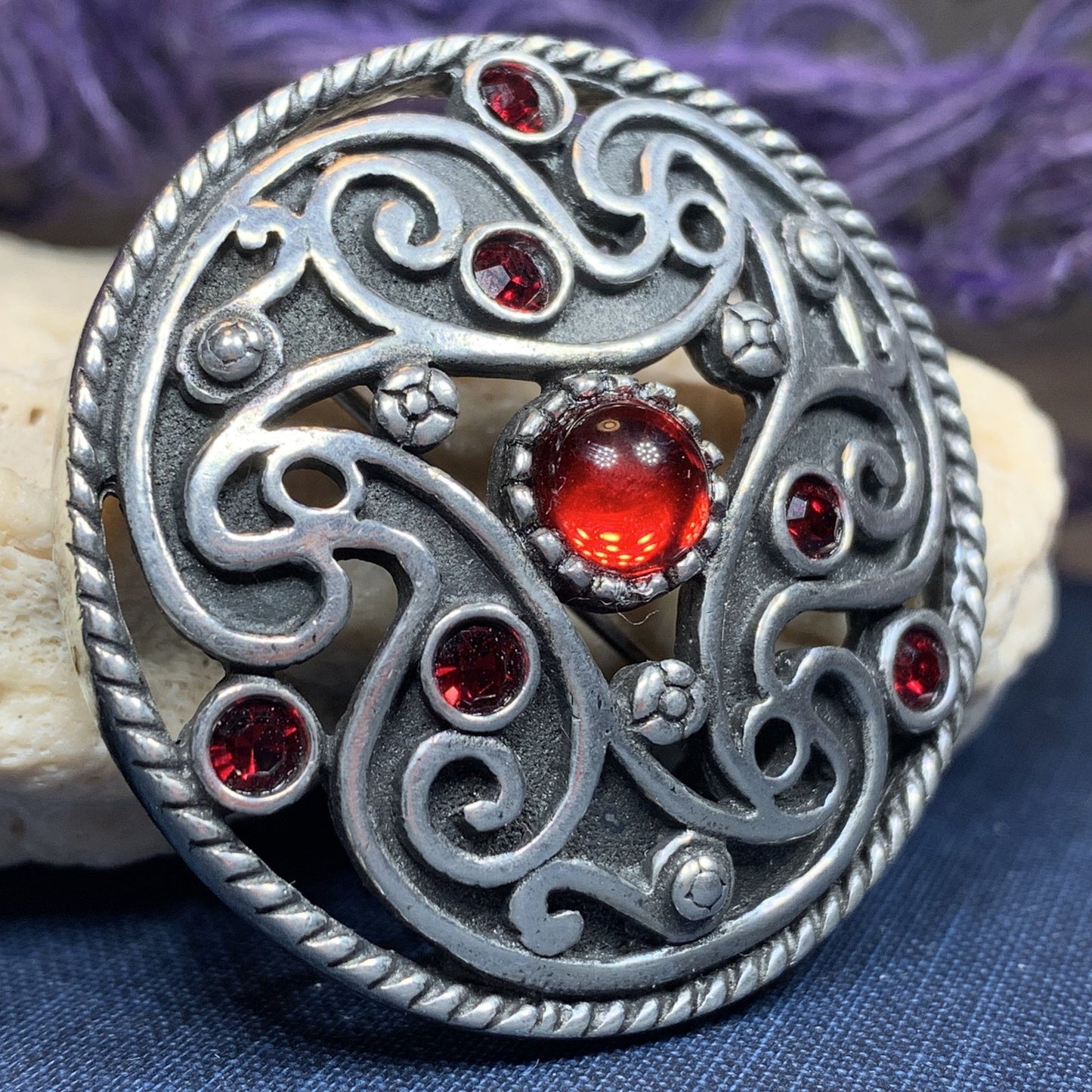 Ancient Spirals Celtic Knot Brooch 02