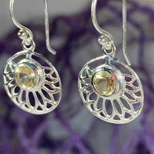 Celtic Lotus Flower Earrings