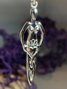 Danu Goddess Silver Necklace