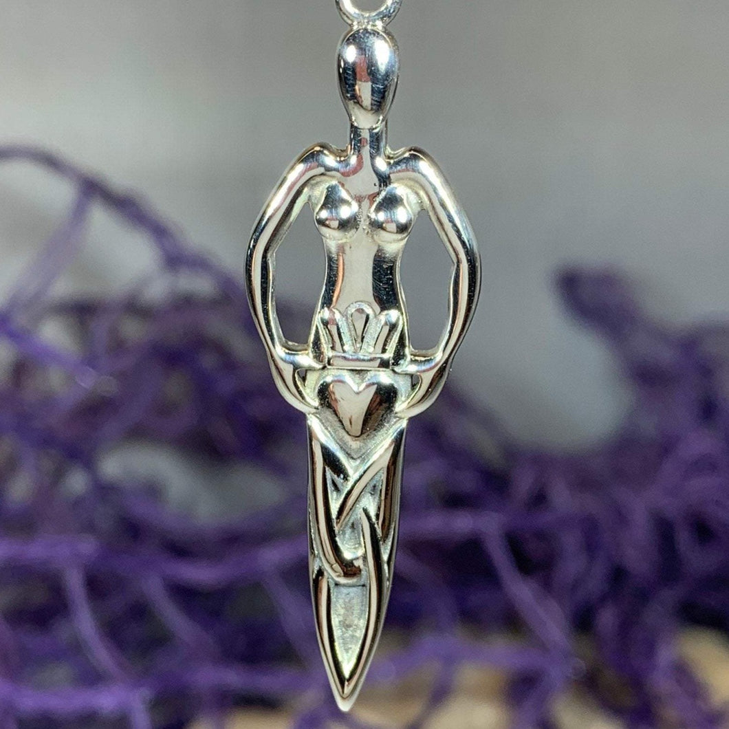 Danu Goddess Silver Necklace