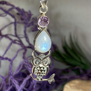 Owl Moonstone Necklace