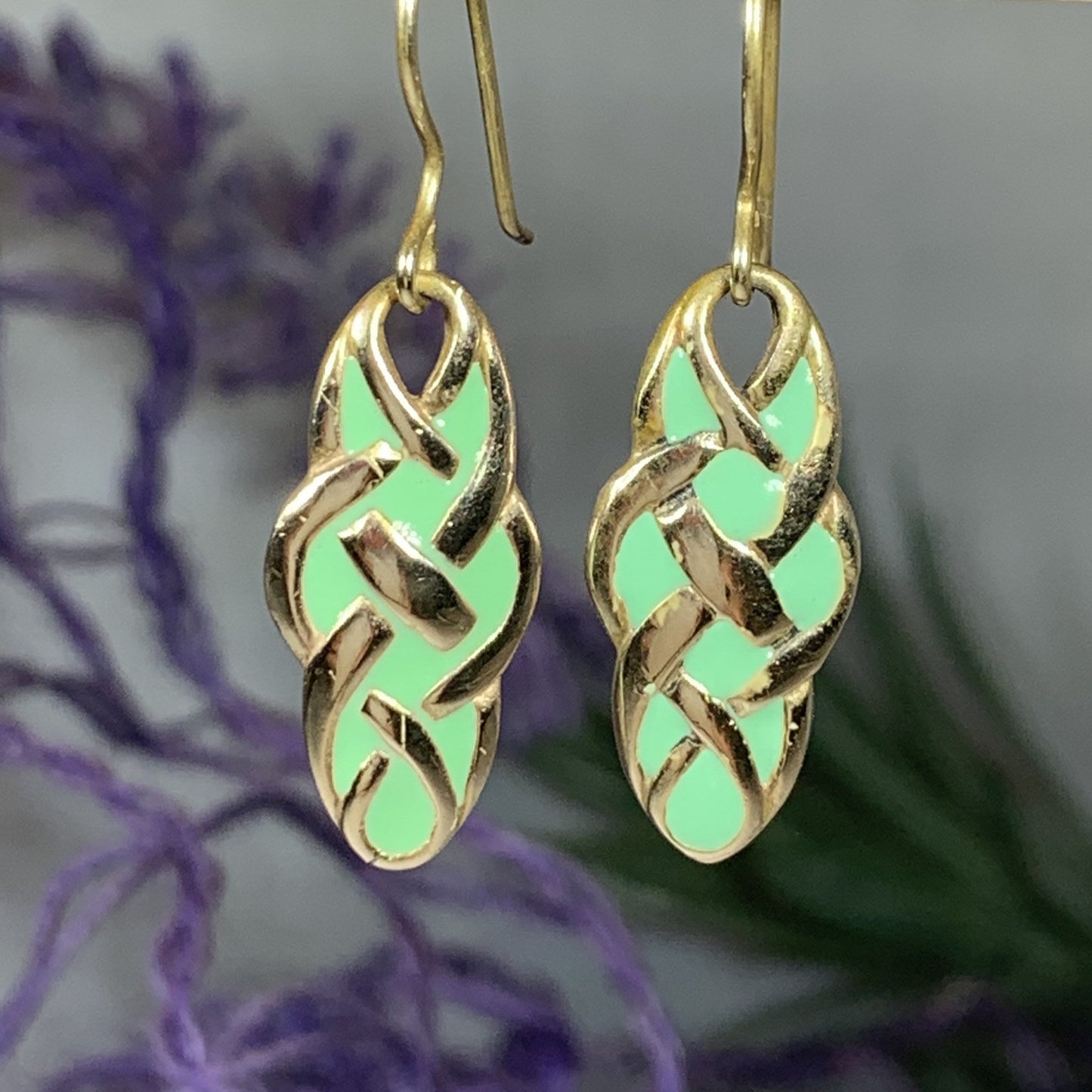 Pastel Celtic Knot Earrings — view 3