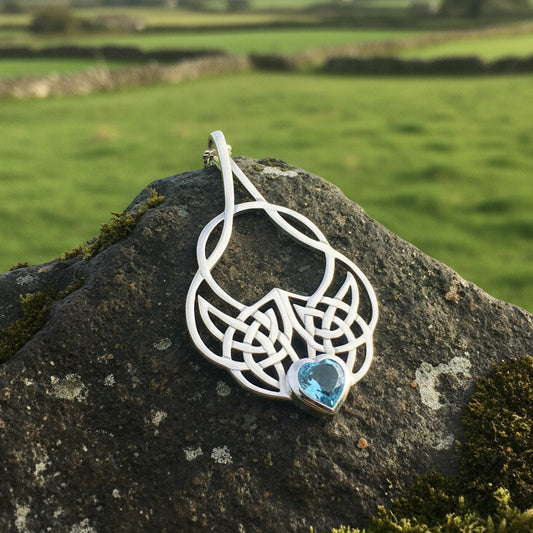 Endless Love Celtic Knot Necklace in Sterling Silver — view 6