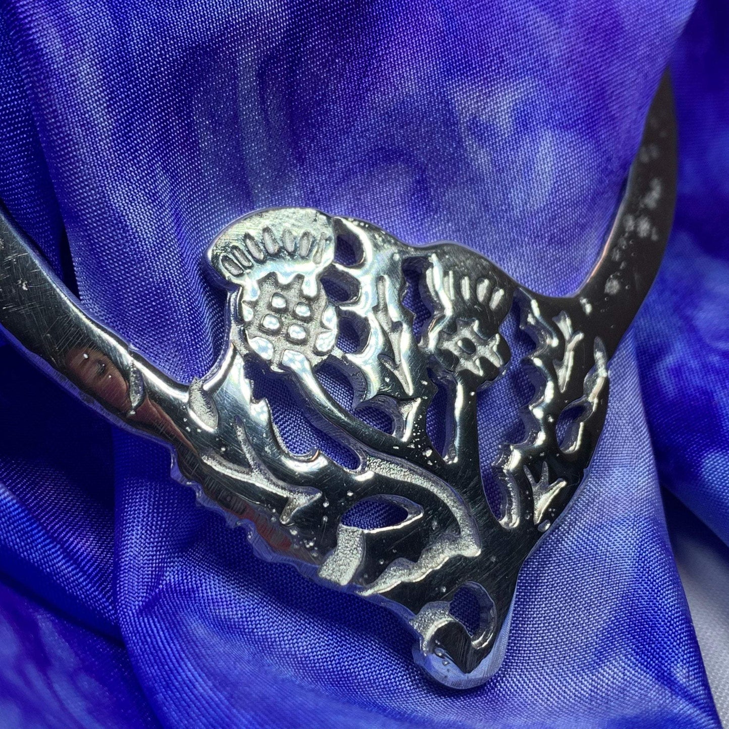 Double Thistle Scarf Ring - Handmade in Scotland — view 11
